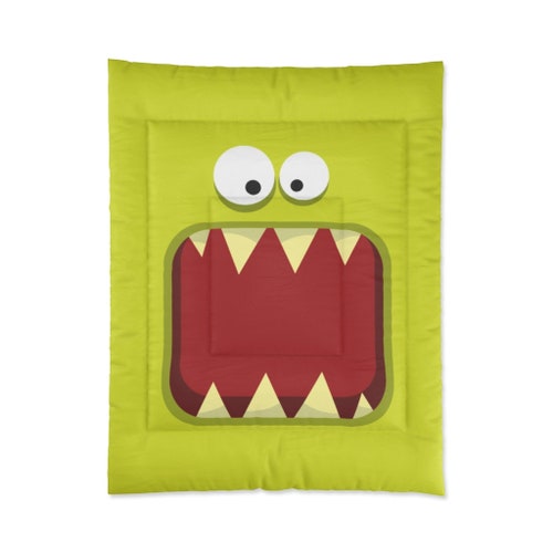 Bedding Green Monster Child's Bedroom shops Comforter