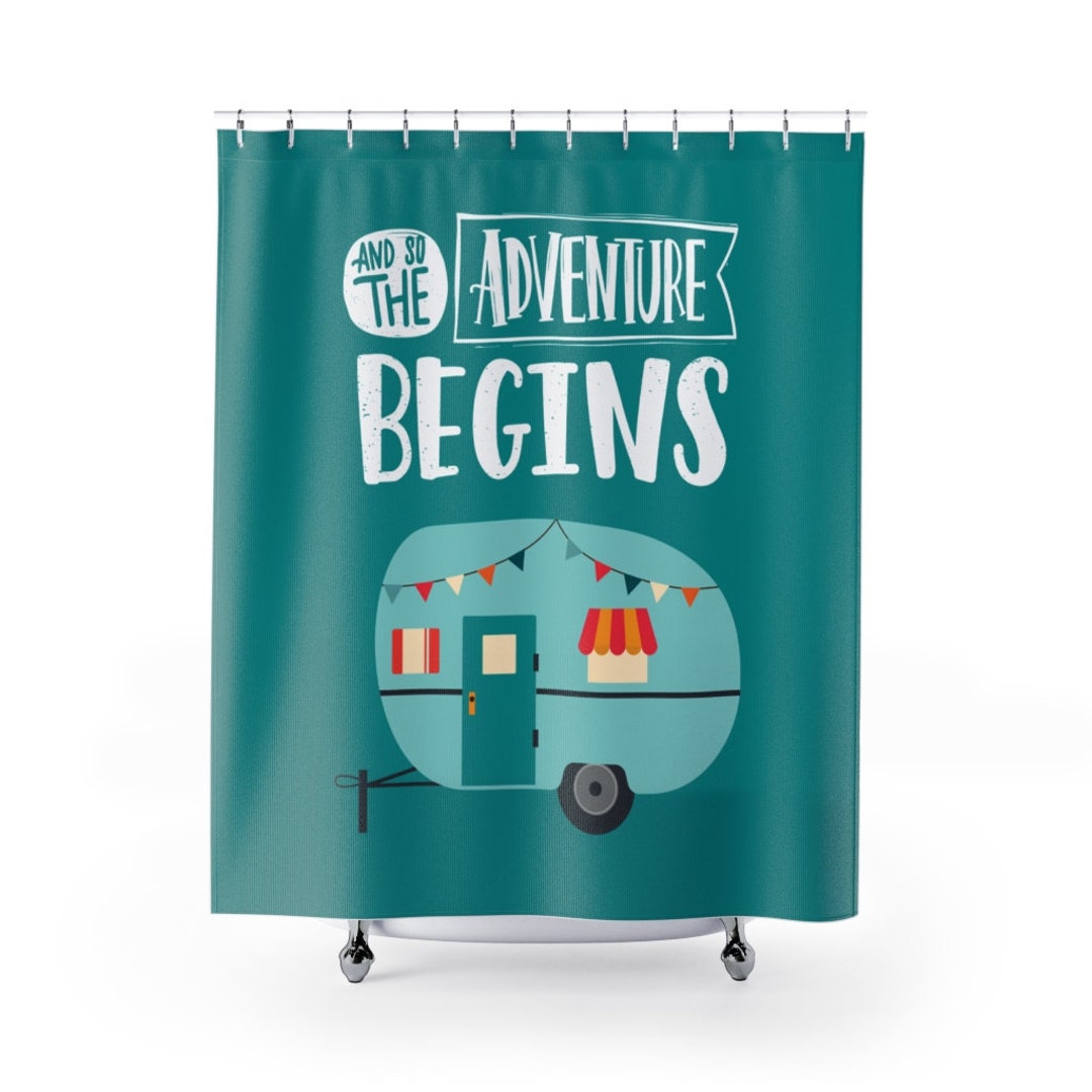 Let the Adventure Begin RV Camper Shower Curtain Etsy