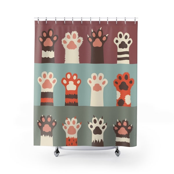 Cat Shower Curtain Etsy