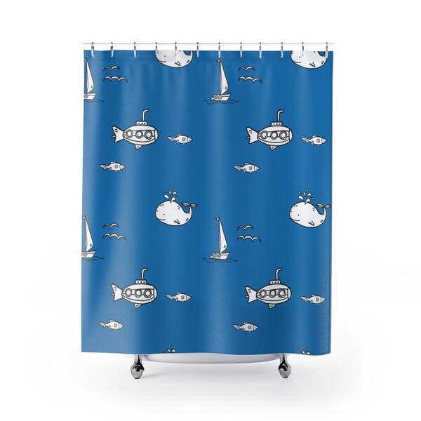 Sailboat Shower Curtain Etsy