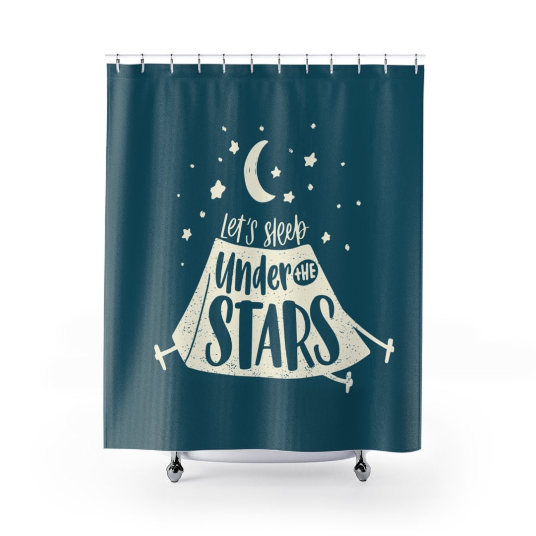 Shower Curtain RV Camper Trailer Camping Stars Cabin Etsy