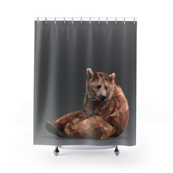 Bear Shower Curtain Etsy