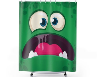 Kids Monster Face Shower Curtain