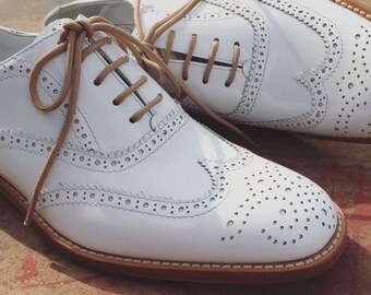 White Brogues - Etsy