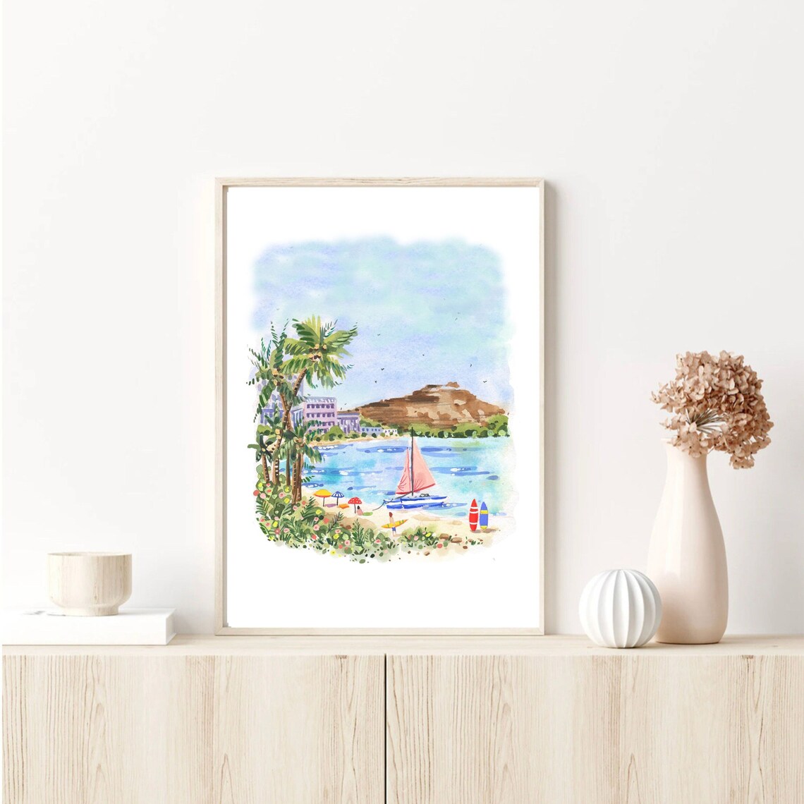 Watercolor Y Necklace-Blue Hawaiian main image 0