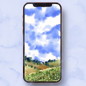 Papel de parede de telefone em aquarela, papel de parede de telefone, decoração de telefone, papel de parede de iPhone, arte de papel de parede de telefone, papel de parede de telefone, fundo de telefone,