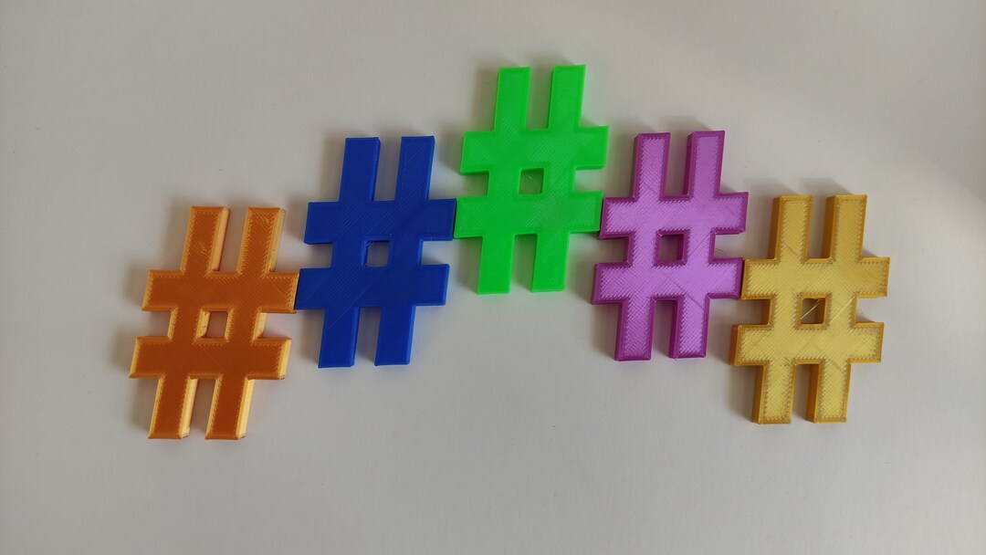 Hash / Hashtag Fridge 3d Printed. A Great Present for Anyone or
