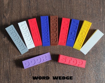 Door Stop / Door Wedge Customisable and Personalisable - 3d printed. A great present for anyone or get a gift for yourself