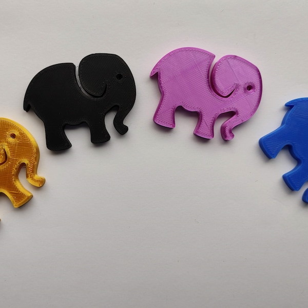 Cute and Wise Elephant fridge magnet - 3D printed. A great present for anyone or get it for yourself which is the best gift of all