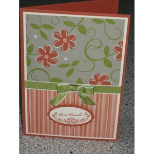 Glückwunschkarte mit Blumen, handgemachte Geburtstagskarte, Grußkarte "Beste Wünsche", Stampin'UP!