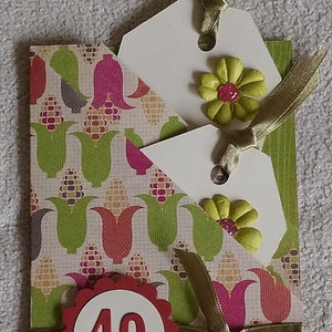 Glückwunschkarte zum 40. Geburtstag Geburtstagskarte, Geldgeschenk-Karte, Gutscheinkarte, Geldgeschenk Geburtstag, Stampin' UP!