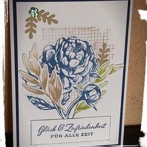 Glückwunschkarte mit Blumen, Geburtstagskarte, Stampin' Up!