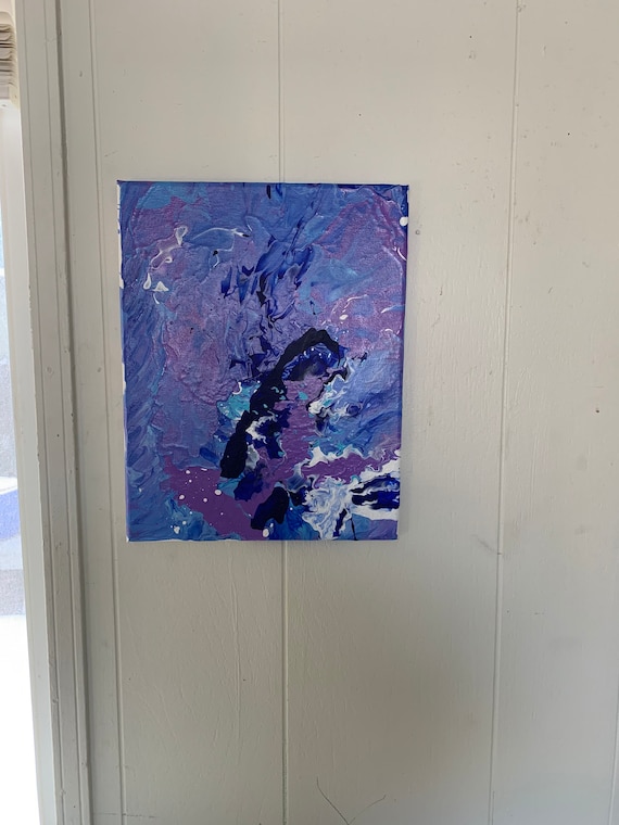 Original Small Acrylic Pour Painting