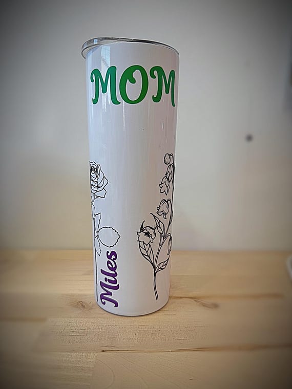White Flower Mom 20oz cup