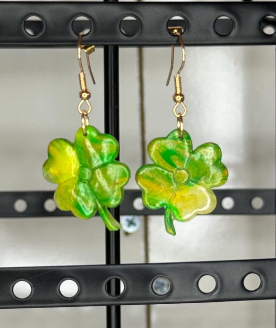 Four Leaf Clover Dangle Earrings