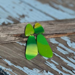 Green Dangle Earrings