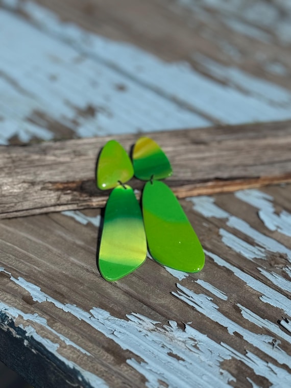 Green Dangle Earrings
