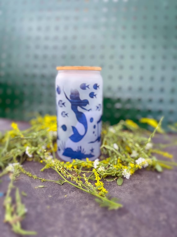 Mermaid Frosted Glass Tumbler