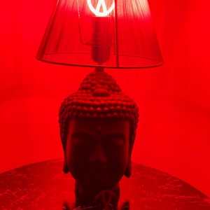 Buddha Lampshade, Buddha Night Lamp, Buddha Statue, Buddha Sculpture, Desk Lamp, Lampshades, Home Decor, Handmade Lamp, Housewarming Gift