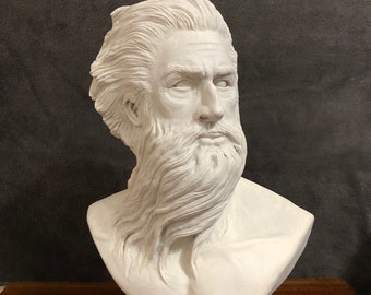 Escultura de Poseidón, Estatua de Poseidón, Dios griego Poseidón, Estatua griega, Decoración del hogar, Estatua de dios mitológico, Bustos de dioses griegos, Estatua de busto de dios