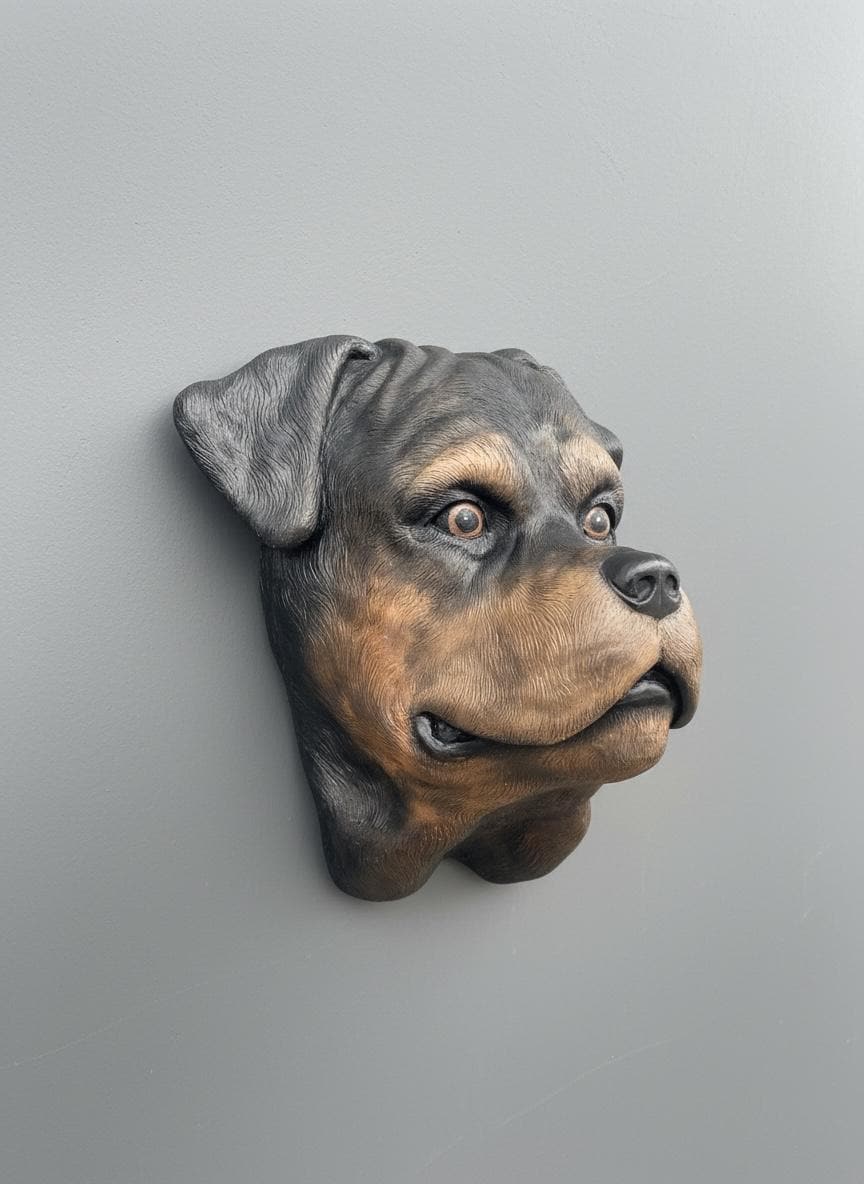 Rottweiler Dog Statue, Rottweiler Dog Wall Sculpture, Animal Wall ...
