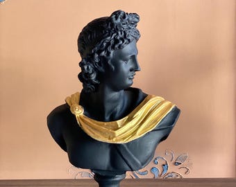 Apollo Sculpture Statue, Apollo Bust Statue, Large Apollo Sculpture Statue, Roman Sculpture Statues, Greek Bust Statue, Handmade Statue