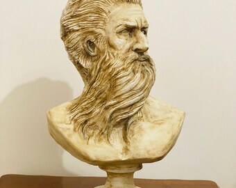 Escultura de Poseidón, Estatua de Poseidón, Dios griego Poseidón, Estatua griega, Decoración del hogar, Estatua de dios mitológico, Bustos de dioses griegos, Estatua de busto de dios