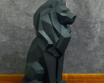 Cubic Lion Statue, Geometric Lion Sculpture, Lion Sculpture, Large Animal Sculpture Statue, Home Decor, Cubic Lion Sculpture Lion Home Decor