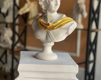 Apollo Sculpture Statue, Apollo Bust Statue, Large Apollo Sculpture Statue, Roman Sculpture Statues, Greek Bust Statue, Handmade Statue