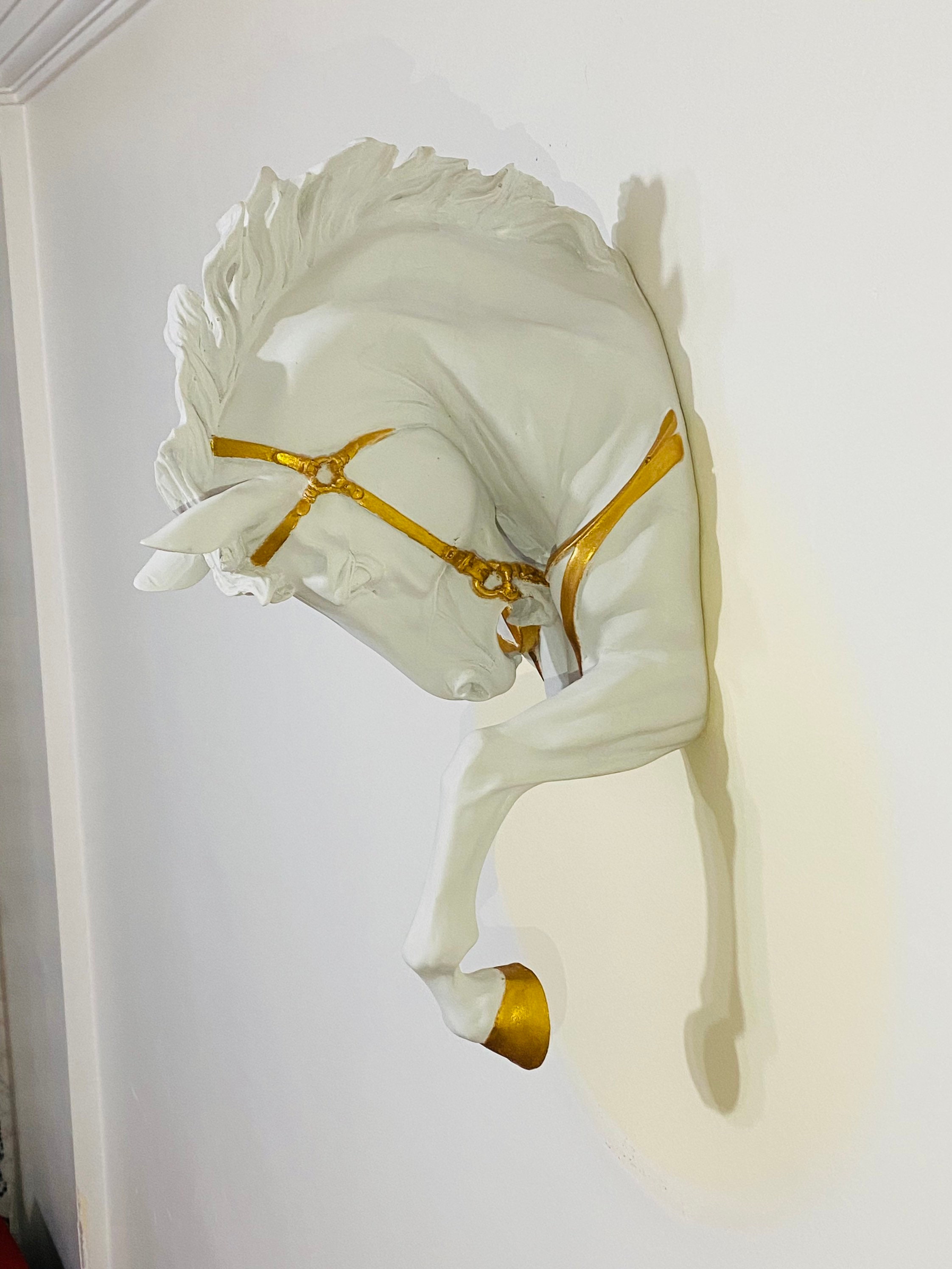 Horse Head Wall Sculpture, Large Horse Head Wall Decor, Horse Sculpture, Animal Head Wall Decor