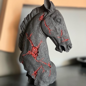 Horse Statue, Horse Sculpture, Large Horse Statue, Horse Home Decor, Horse Head Statue, Horse Head Sculpture, Handmade Horse Sculpture, Gift