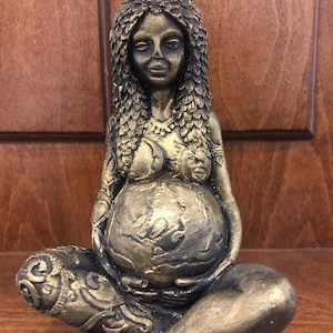 Goddess Gaia Statue, Mother Earth Statue, Gaia Sculpture, Home Decoration, Earth Mother Goddess, Greek Statue, Housewarming Gift