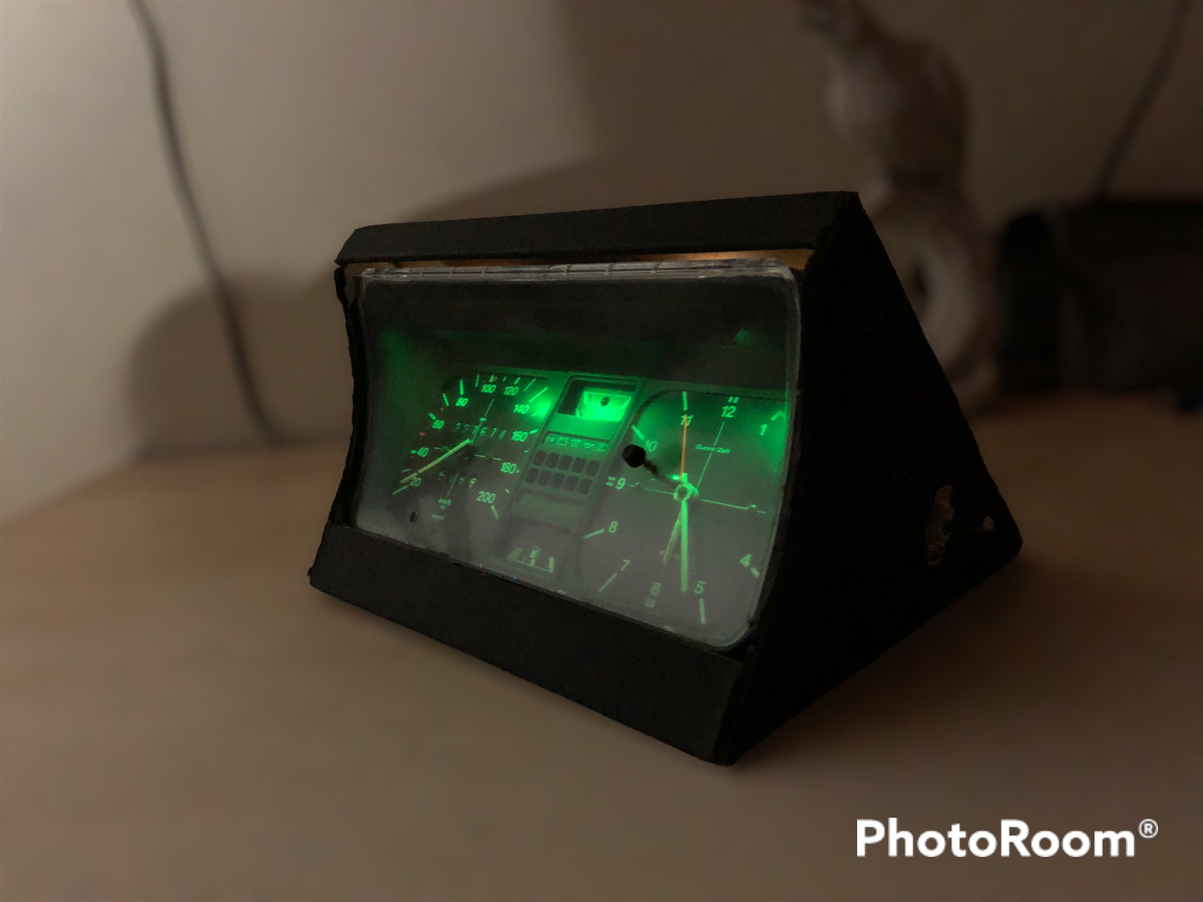 Antique Car Speedometer Clock, Retro Desk Lamp, Vintage Car Clock, Desk Clock, Golf Mk2