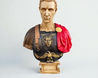 Caesar Statue, Caesar Sculpture, Julius Caesar Bust Sculpture, Bust Statue, Roman Bust Statue, Handmade Caesar Sculpture, Housewarming