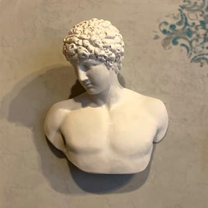 Antinous Statue, Wall Decor, Antinous Sculpture, Greek Goddess Statue, Antinous Wall Statue, Greek Mythology, Wall Statue, Wall Sculptures