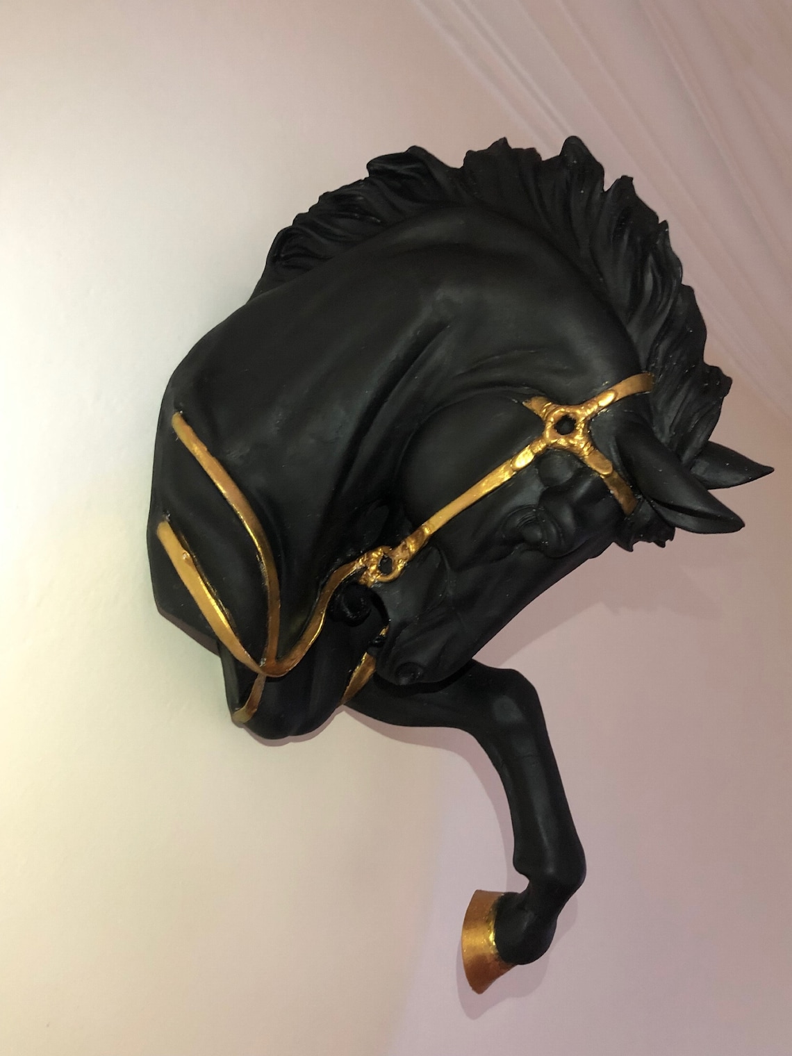 Creative Co-Op Handmade Wool Felt Horse Head Wall Décor