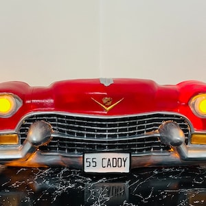 Cadillac Wanddekor, Cadillac Caddy 55 Wandstatue, Cadillac Wandskulptur, Oldtimer Dekor, Antikes Auto Dekor, Cadillac Vorderseite