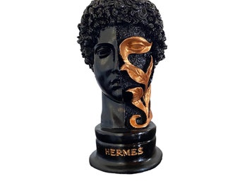Hermes Statue, Hermes Sculpture, Hermes Greek Gods, Ancient Mythology, Hermes Bust Statue, Hermes Greek Statue, Mythology Statues, Handmade