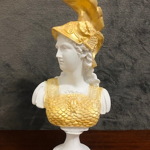 Athena Sculpture Statue, Greek Bust Statue, Large Athena Statue Sculptures,Handmade Bust Goddess Athena, Roman Bust Statue, Homedecor, Gift