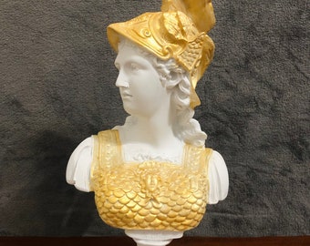 Athena Sculpture Statue, Greek Bust Statue, Large Athena Statue Sculptures,Handmade Bust Goddess Athena, Roman Bust Statue, Homedecor, Gift