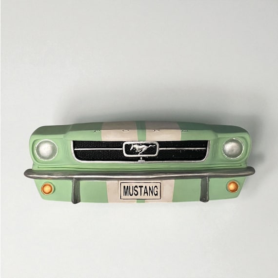 Mustang Car Wall Sculpture, Antique Car Decor, Mustang Wall Statue