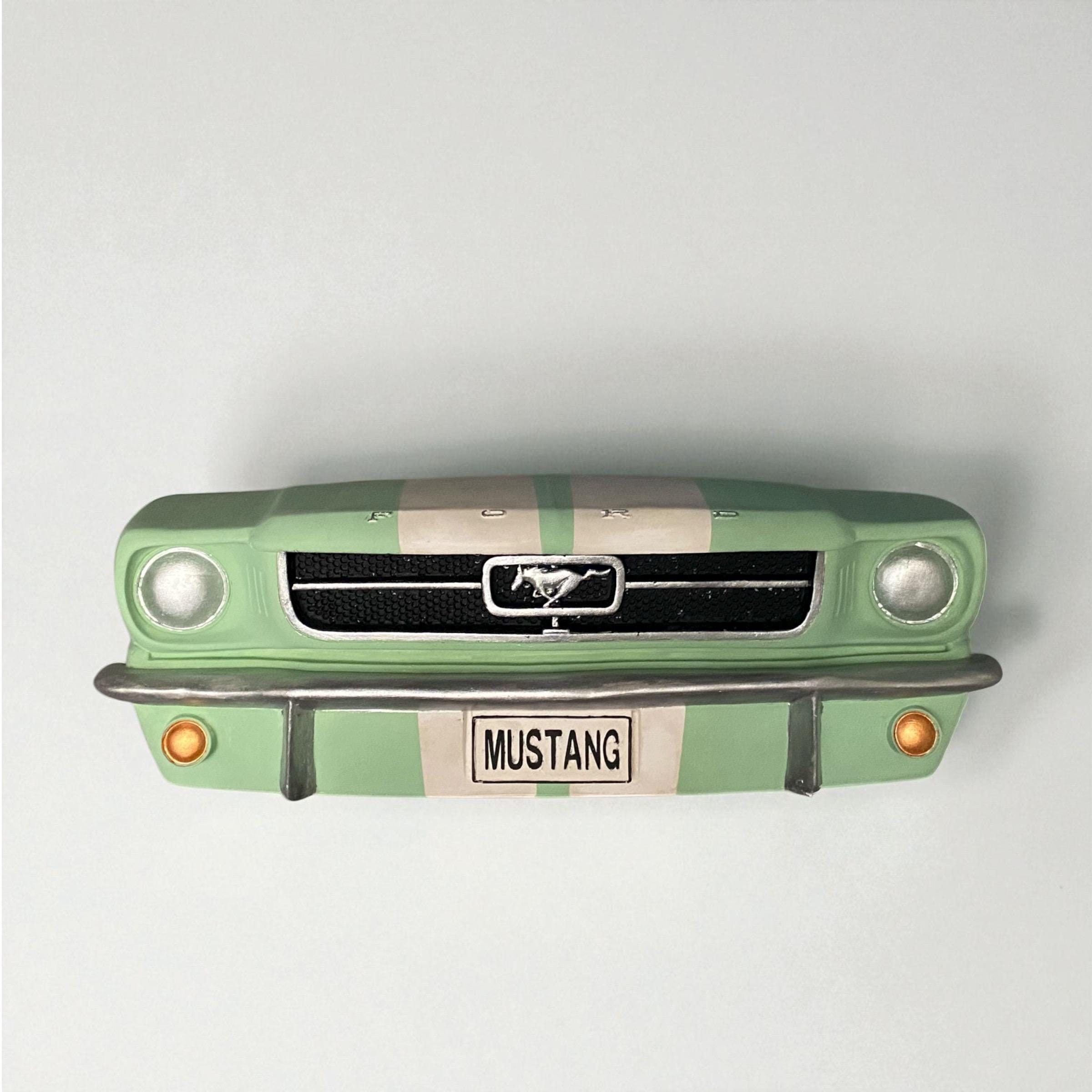 Mustang Car Wall Sculpture, Antique Car Decor, Mustang Wall Statue