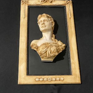 Female Wall Statue, Wall Sculpture, Large Female Statue, Framed Statue, Statue Wall Decor, 3D Wall Decor, Wall hanging, Gift for her,