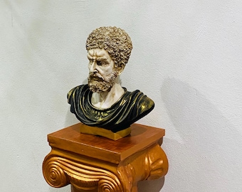 Marcus Aurelius Bust Statue, Large Marcus Aurelius Sculpture, Large Male Bust Sculpture, Marcus Statue, Handmade Statues, Home Decor, Gift