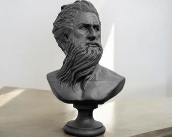 Escultura de Poseidón, Estatua de Poseidón, Dios griego Poseidón, Estatua griega, Decoración del hogar, Estatua de dios mitológico, Bustos de dioses griegos, Busto de dios