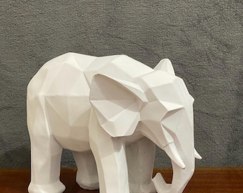 Cubic Elephant Statue, Elephant Sculpture, Elephant Statue, Animal Sculpture, Handmade Sculpture, Large Elephant Statue, Housewarming Gift