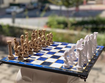 Decorative Chess Set, Handmade Chess Set, Mythology Chess Set, Ancient Chess Set, Handmade Chess Board, Greek Chess Set, Historical Chess