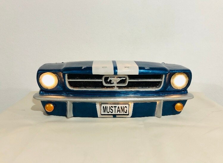 Mustang Car Wall Sculpture, Antique Car Decor, Mustang Wall Statue