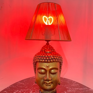 Buddha Lampshade, Handmade Lamp, Buddha Statue, Buddha Sculpture, Buddha Night Lamp, Desk Lamp, Lampshades, Home Decor, Housewarming Gift