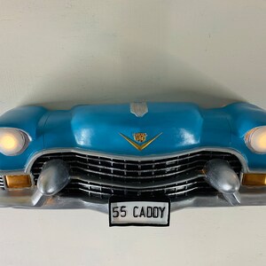 Cadillac Wanddekor, Antikes Auto Dekor, Cadillac Caddy 55 Wandstatue, Cadillac Wandskulptur, Oldtimer Dekor, Cadillac Vorderseite, Geschenk
